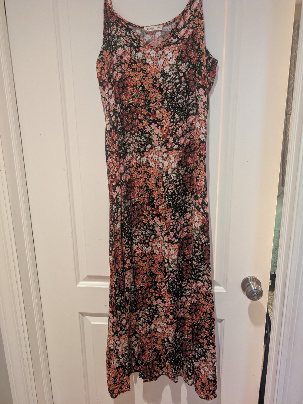 Sozy Ada Dress In Black Bouquet